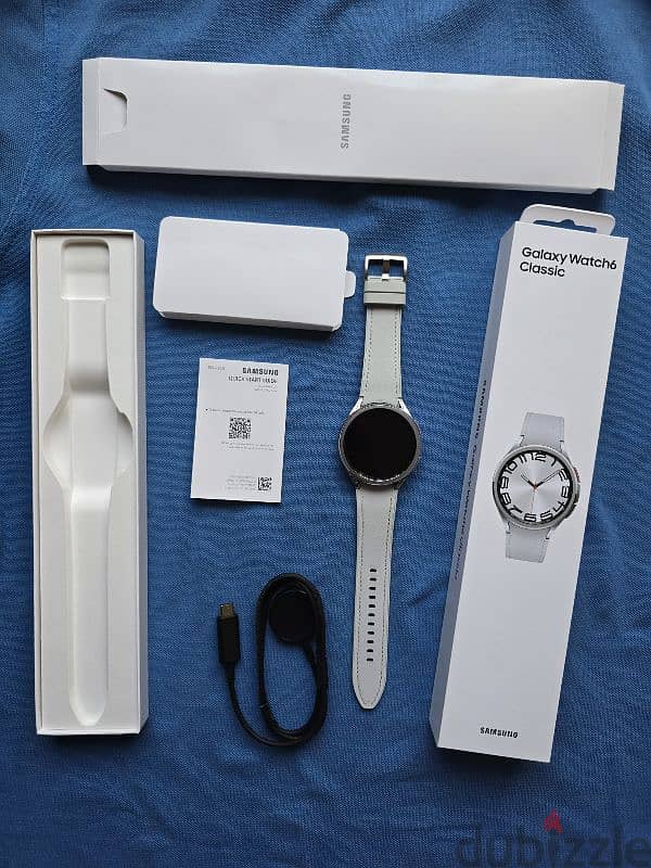 samsung watch classic 6 -47mmساعة سامسونج جديدة 0