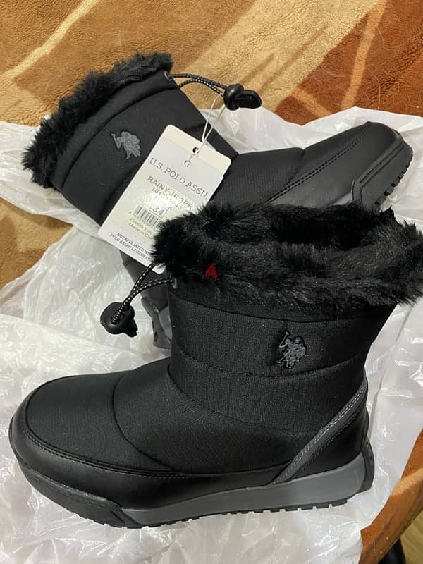 New original USPolo waterproof boots - size 34 2