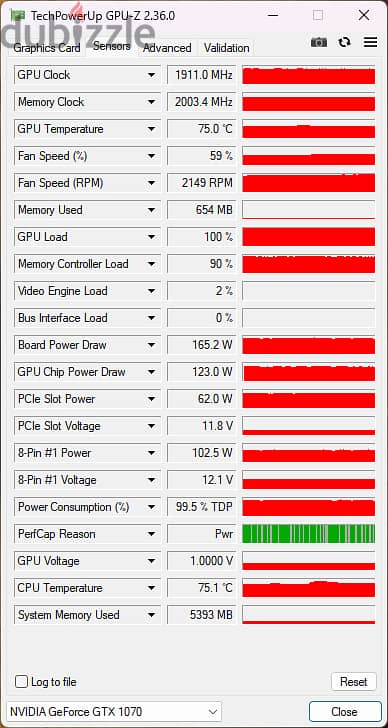 ASUS ROG STRIX GTX 1070 8GB كرت شاشه بحاله ممتازة 2