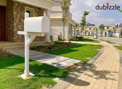 A garden villa is ready for inspection for sale in front of Al-Rehab, in installments over 7 years