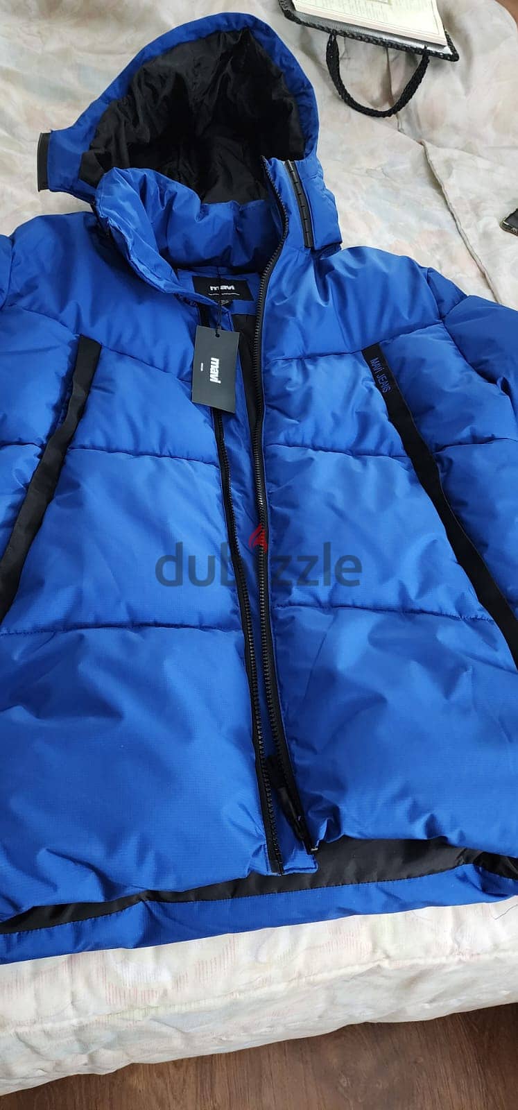 NEW Mavi Blue Puffer Jacket جاكيت مافي أزرق Waterproof 2