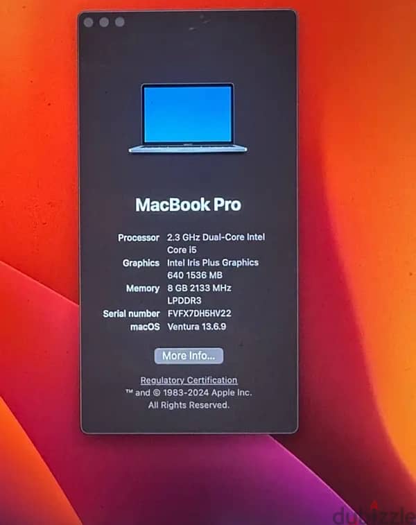 Macbook pro 2017, 13 inch 2