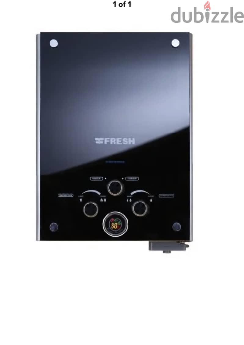 Fresh Gas Water Heater 6L Crystal Black- سخان مياة غاز فريش - ٦ لتر - 1