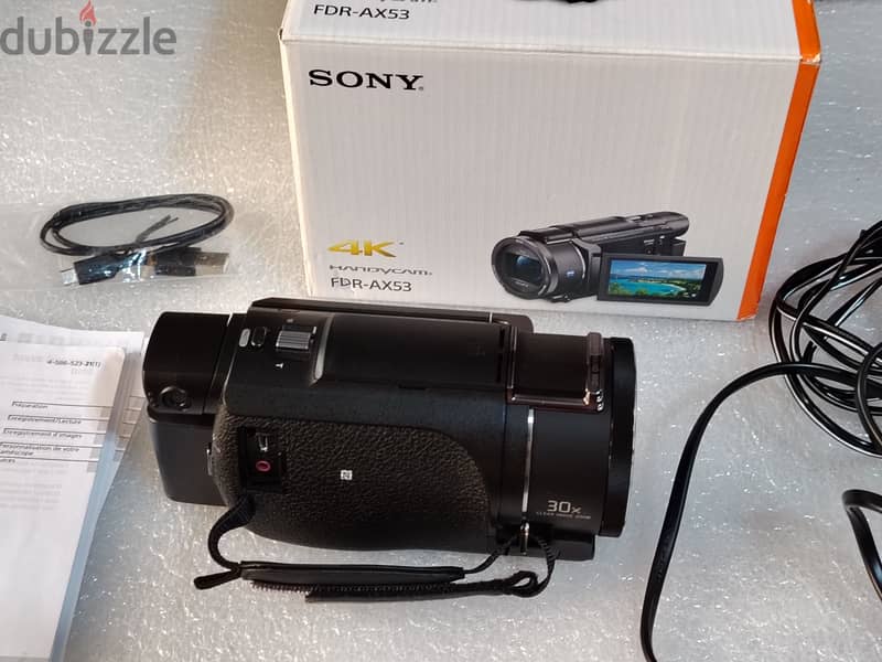 سوني 4kهاند كام Sony FDR-AX53 Camcorder 4K Full HD Handycam Zeiss Lens 1