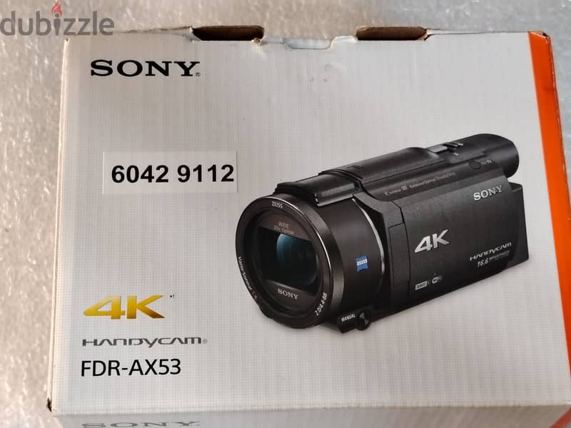 سوني 4kهاند كام Sony FDR-AX53 Camcorder 4K Full HD Handycam Zeiss Lens 3