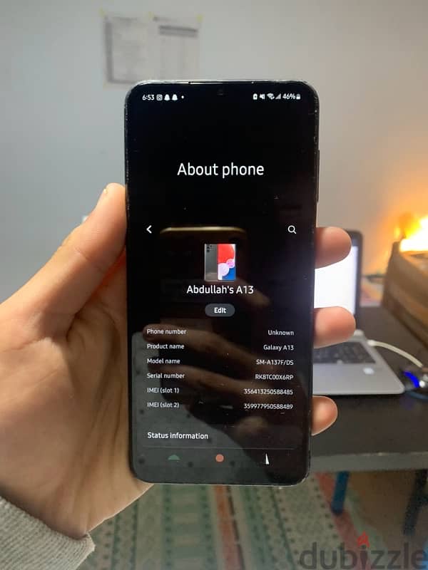 samsung A13 للبيع بحاله ممتازه 1