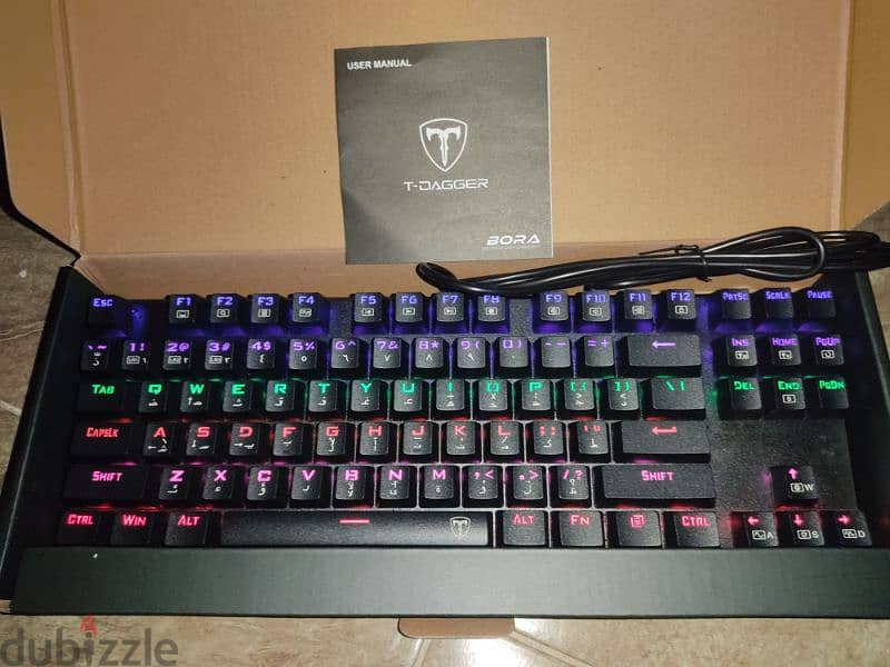 T-DAGGER TGK313 Gaming Mechanical Keyboard Rainbow LED (Red Switch) 1