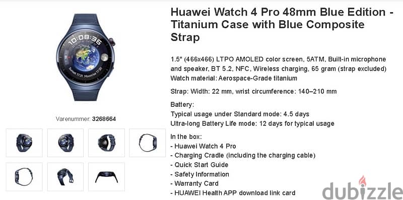 Huwaei watch 4pro 0