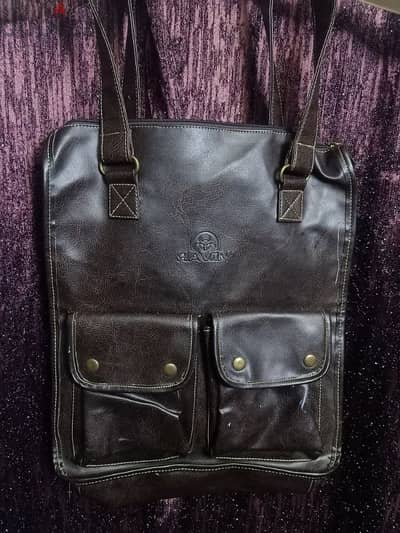 Ravin leather tote bag شنطه جلد