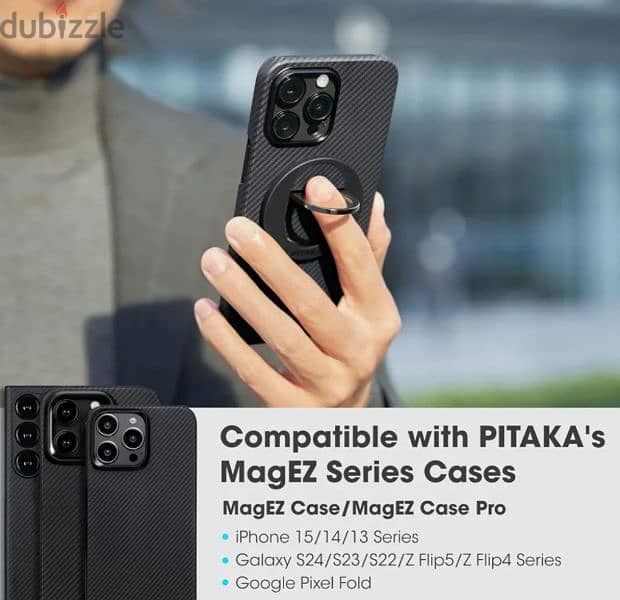 PITAKA MagEZ Grip 2 - Phone Ring & Stand 4