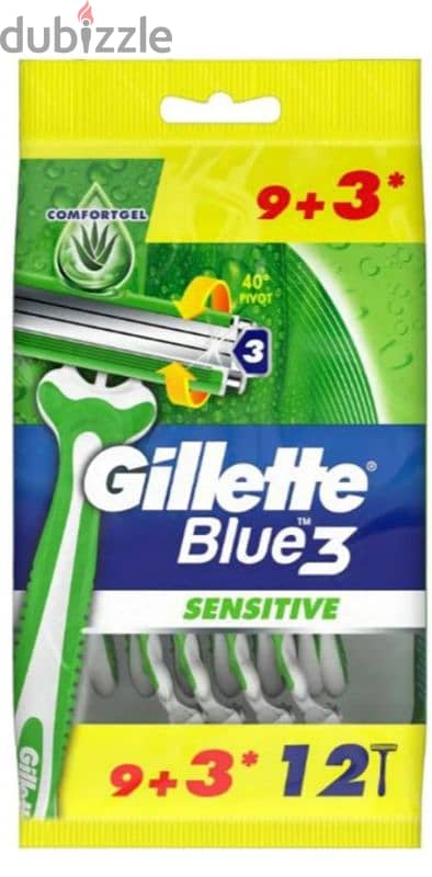 Gillette Blue 3 Sensitive 12 pce