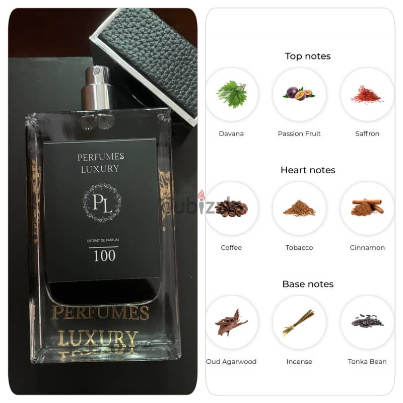 عطر رجالي تبغي خشبي ,PL NUMBER 100 ,size 100ml 1