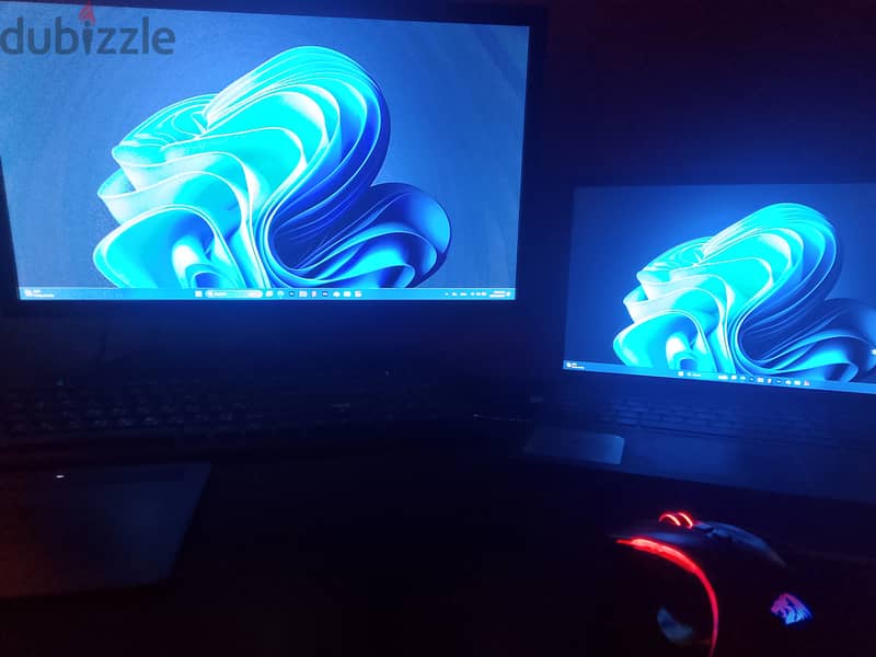 Dell laptop | red dragon mouse | LG monitor HD 1920x1080 1