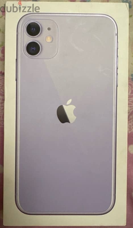 iphone 11 purple color 128 GB Battery 73% with box & original cable 6