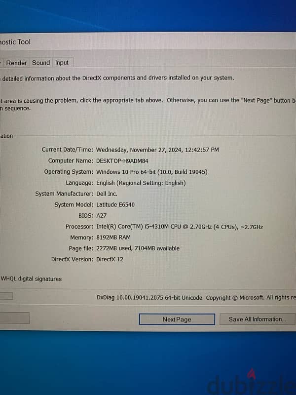 لابتوب Dell E6540 بكارتين شاشة بسعر مغري 2