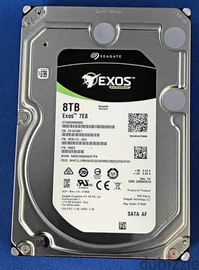 Seagate 8TB Exos 7E8 7200 rpm SATA III 3.5″ Internal HDD