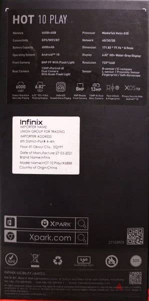 Infinix Hot 10 play 1