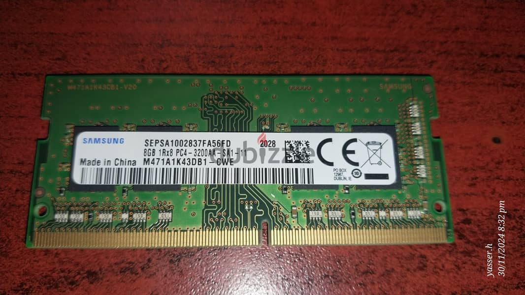 Samsung ram 8gb ddr4 3200MHz 0