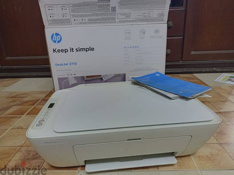 طابعه برنتر) hp 2710 ( 3*1 لاسلكى حاله ممتازه اسود والوان 0