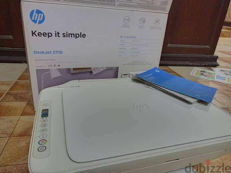 طابعه برنتر) hp 2710 ( 3*1 لاسلكى حاله ممتازه اسود والوان 1