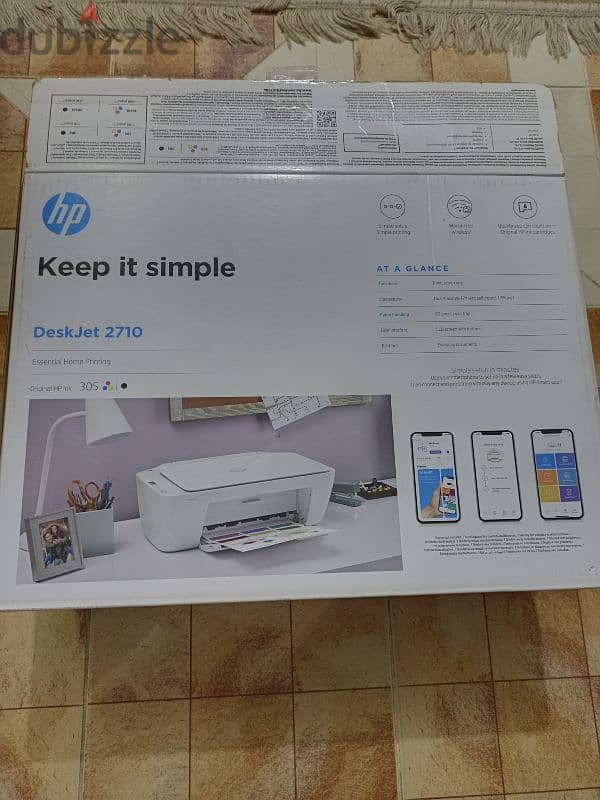 طابعه برنتر) hp 2710 ( 3*1 لاسلكى حاله ممتازه اسود والوان 2