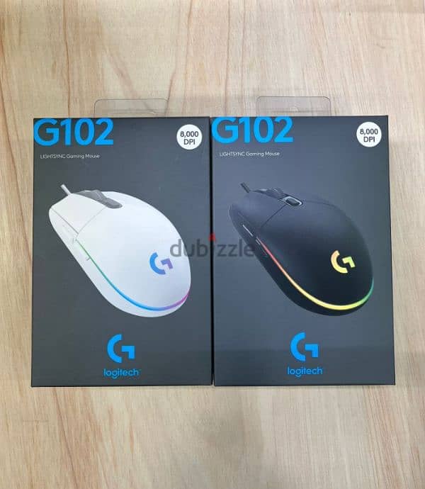 Logitech G102 black and white ( new ) السعر شامل التوصيل للمنزل 0