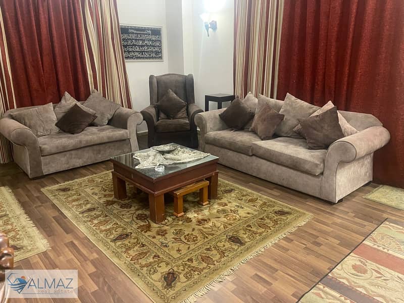 Furnished roof for rent in Mostafa Kamel Axis in Fifth Settlement, minutes from Cairo Festival Mall and Fuel Up gasoline 0