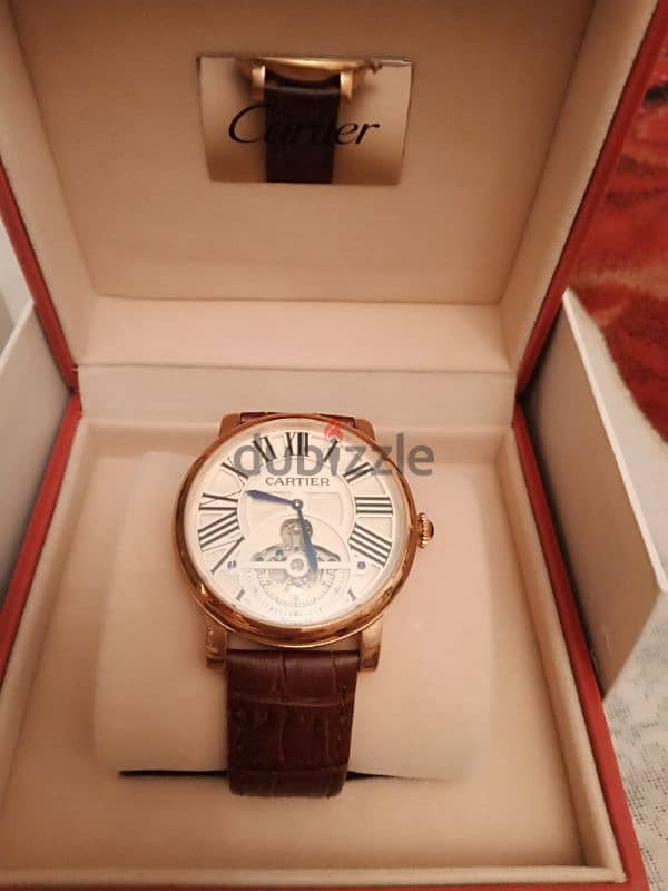 ساعة كارتيير جديده بالعلبة new cartier watch 3