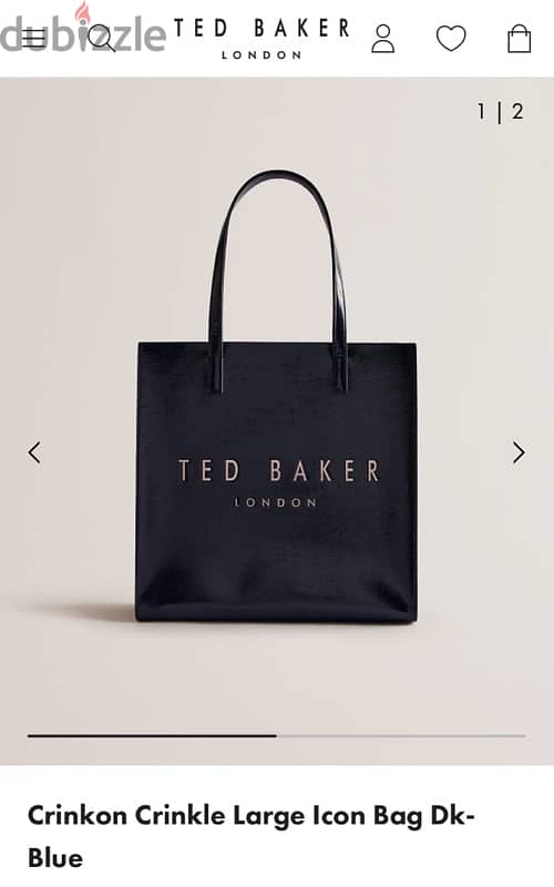 NEW TED BAKER ORIGINAL LARGE ICON TOTE DARK BLUE 0