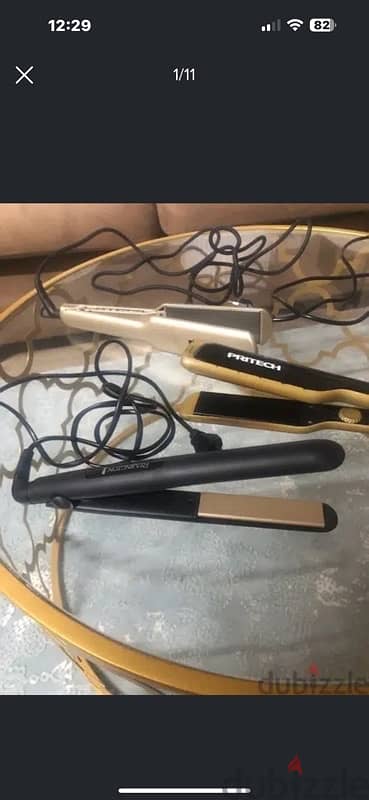 3 used hair straighteners مكواة شعر 3