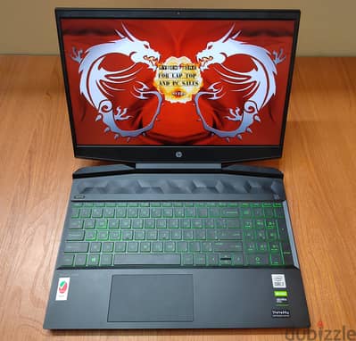 Hp Pavilion i7 10750H  GTX 1660ti 6gb Gaming LapTop  جيل عاشر