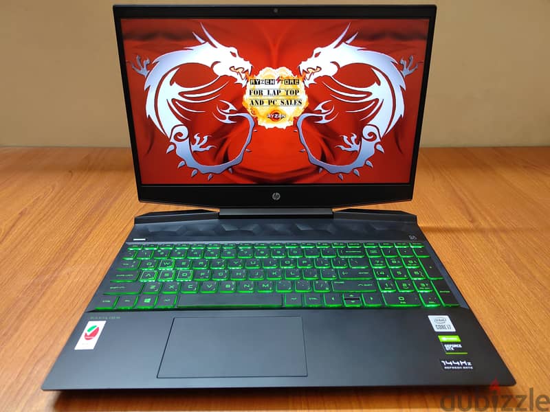 Hp Pavilion i7 10750H  GTX 1660ti 6gb Gaming LapTop  جيل عاشر 4