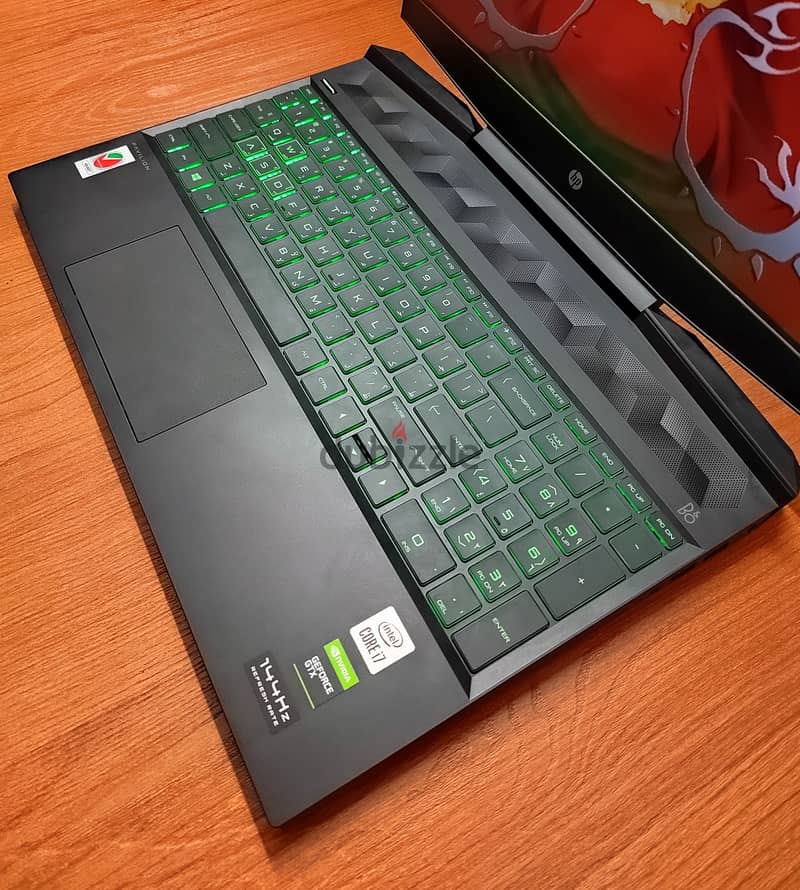 Hp Pavilion i7 10750H  GTX 1660ti 6gb Gaming LapTop  جيل عاشر 5