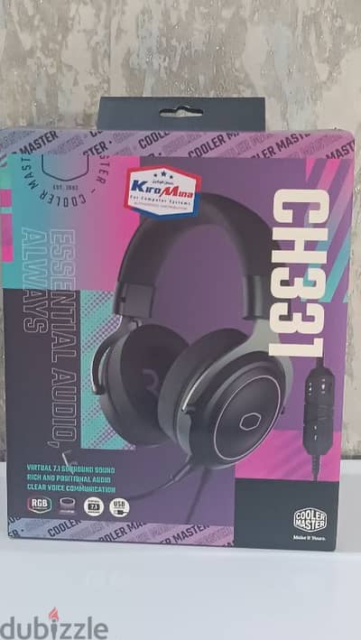 Cooler Master CH331 Gaming Headset Virtual 7.1 سماعة جديده بالعلبه