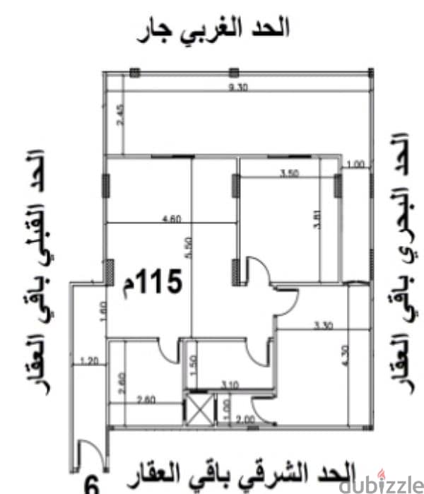 115م ارضي+حديقه بجوار البوابه 0