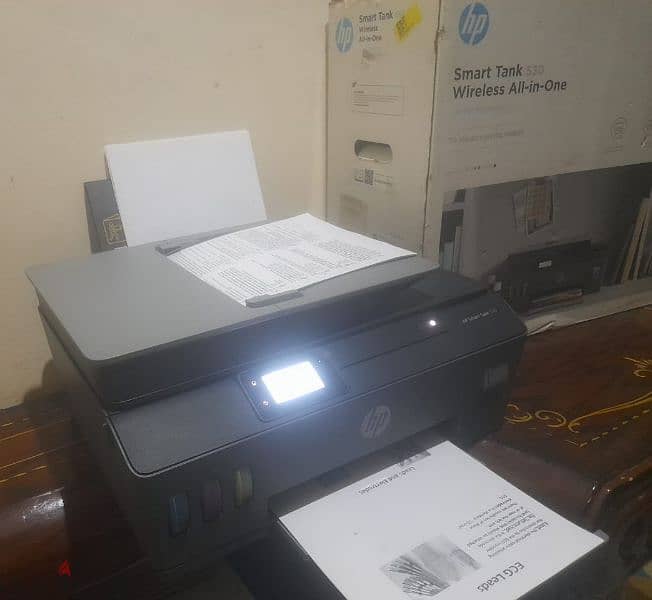 برنتر Hp smart tank 530 طباعة وتصوير وسكانر وفيدر تعتبر جديدة 5