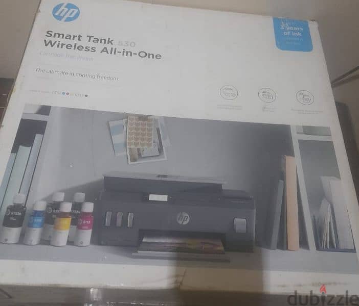 برنتر Hp smart tank 530 طباعة وتصوير وسكانر وفيدر تعتبر جديدة 11