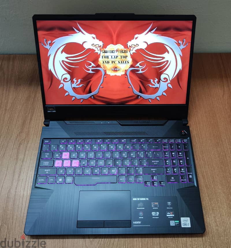 asus tuf f15 i 7 10870H GTX 1660ti 6GB Gaming LapTop  جيل عاشر 4