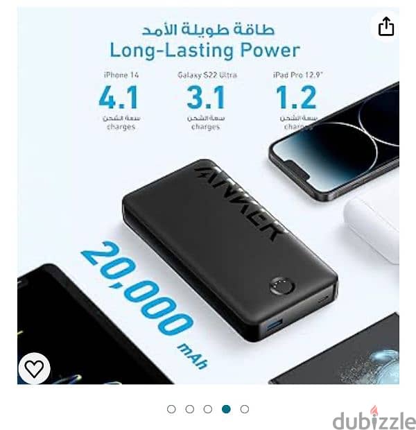 باور بانك ٢٠ الف مللى امبير انكر ANKER POWER BANK 325 ٣٢٥ 3