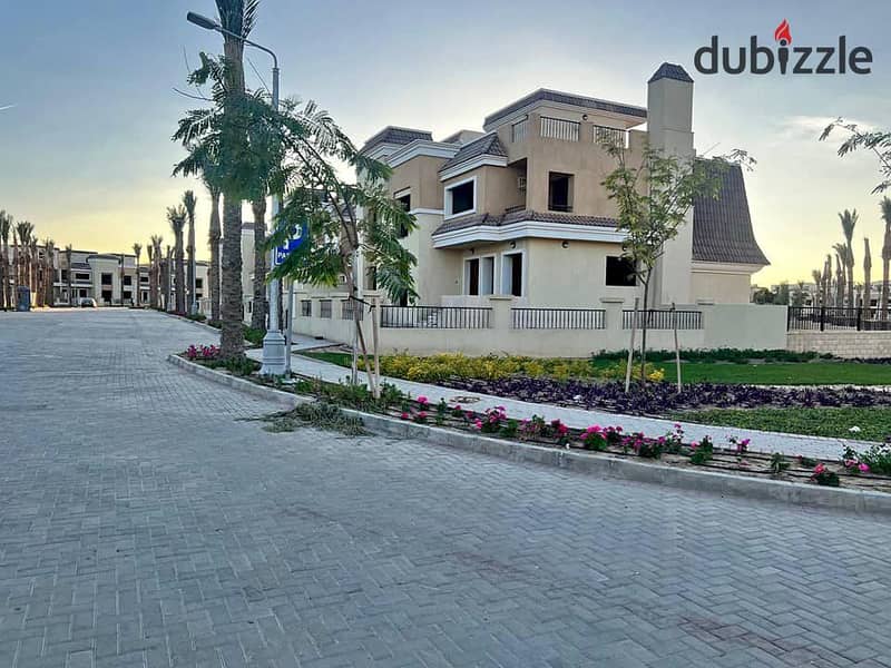 with launch price villa 239m for sale next to madinaty on suez road and near to AUC in sarai sompound 0