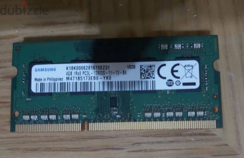 رام سامسونج ٤ جيجا pc3l  ddr3 0