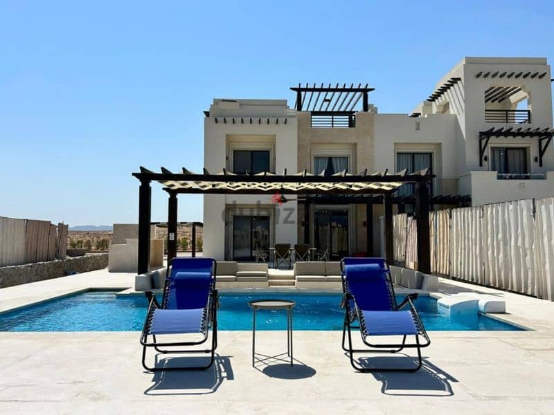 Modern Stand Alone Villa with Heated Pool in Ancient sands el gouna 0