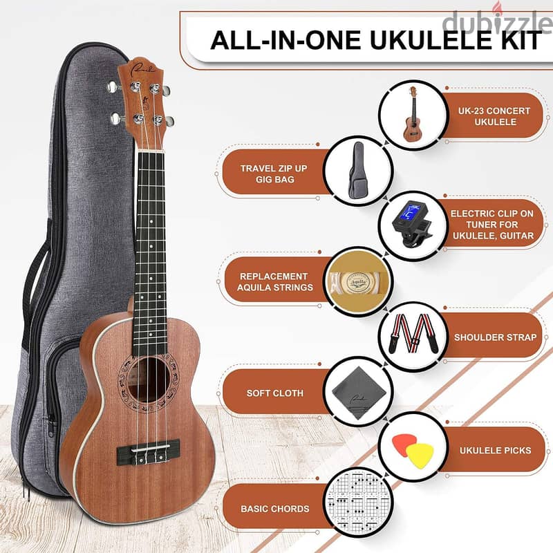 Ranch Concert Ukulele 23 inch 0