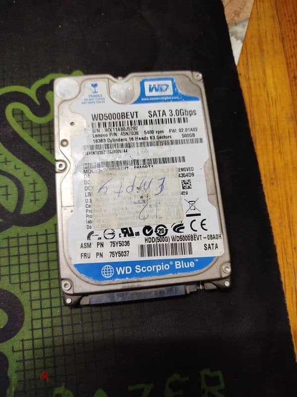 WD Scorpio Blue 500 gb 0