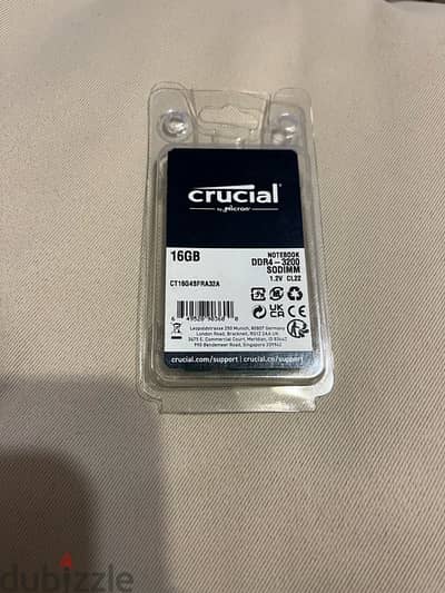 Crucial Ram 2x16 GB DDR4 3200 MHZ (Laptop)