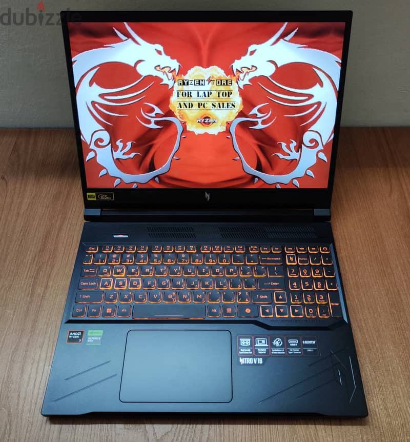 Acer Nitro V Ryzen™ 7 8845HS RTX 4050 6gb Gaming LapTop 9