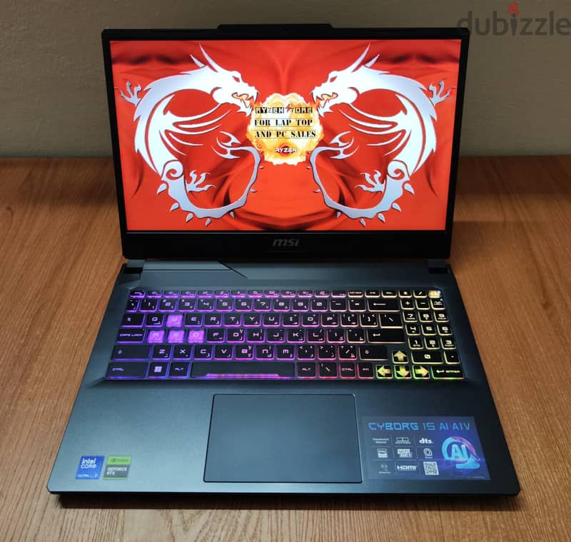 Msi Cyborg Ai RTX 4060 8gb  Ultra 7 155h gaming laptop 15 جيل 11