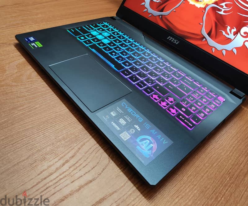 Msi Cyborg Ai RTX 4060 8gb  Ultra 7 155h gaming laptop 15 جيل 12