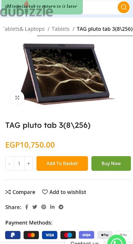 tag pluto tab 111 price 5