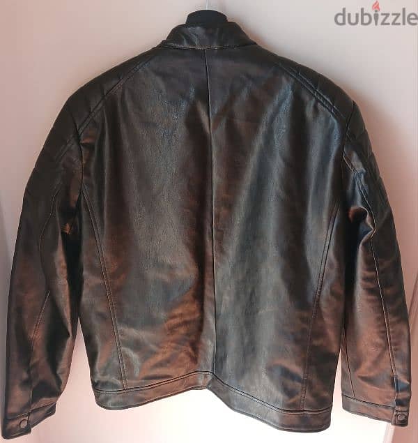 DKNY Men's Leather Jacket Size Medium NEW جاكيت جلد للرجال جديد 3